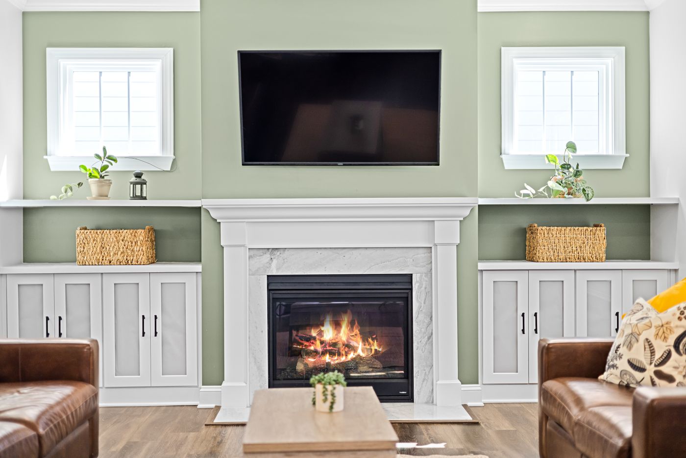 Room painted in Evergreen Fog