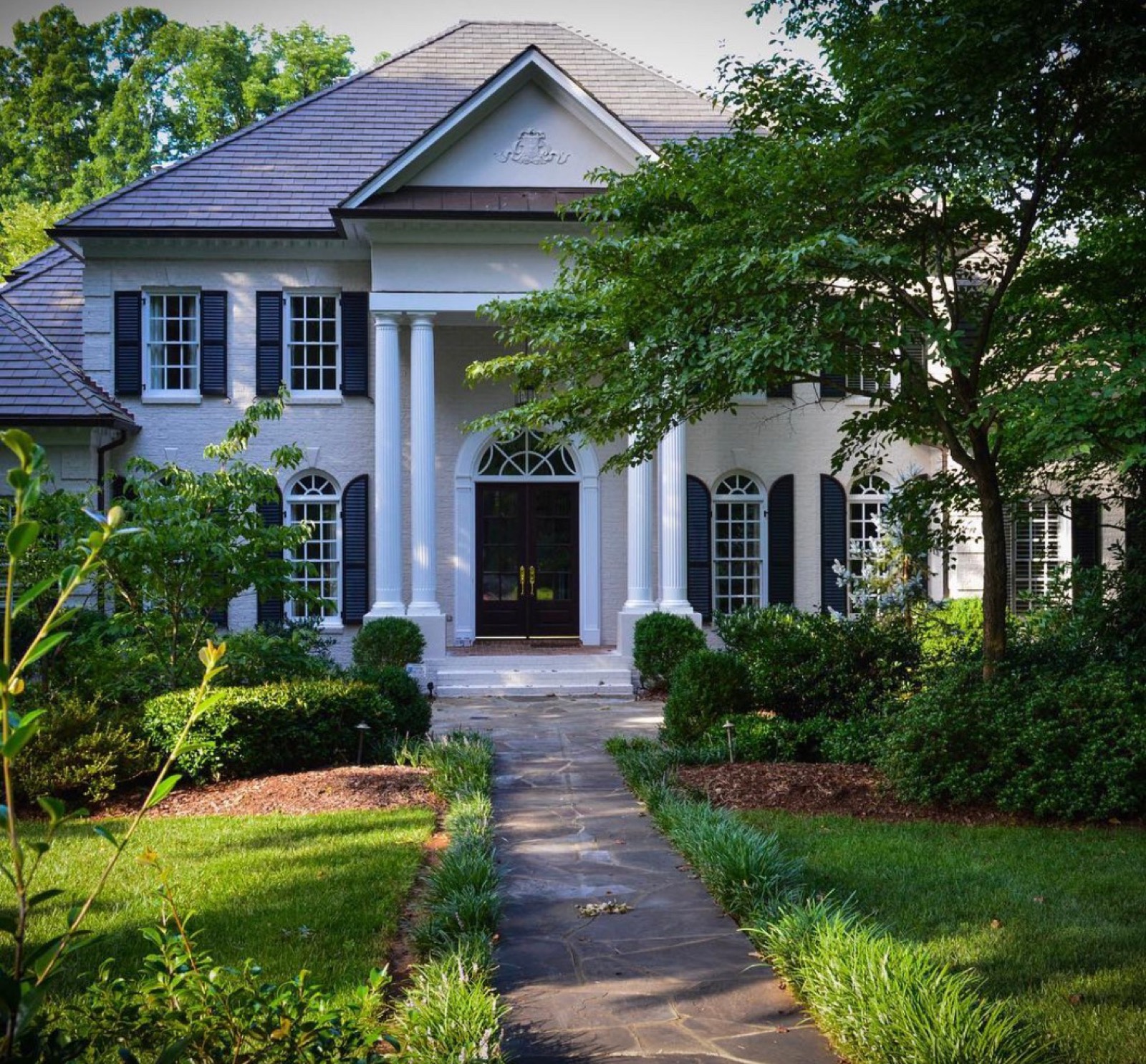 Highland Park estate exterior painting by Optimized Painting Co.